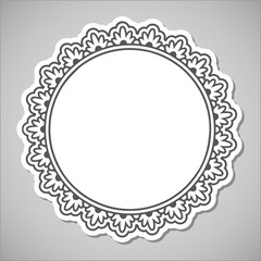 Round ornate frame