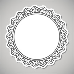 Round ornate frame