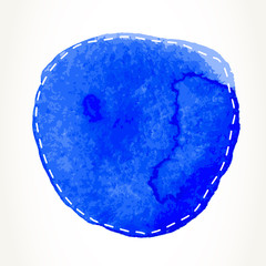 Dashed watercolor circle