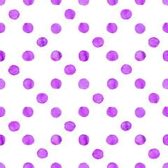 Seamless watercolor dots pattern