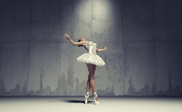 Fototapeta Young and beautiful ballerina