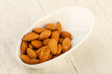 Almond in the bowl