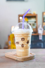 Iced cappuccino coffee frappe