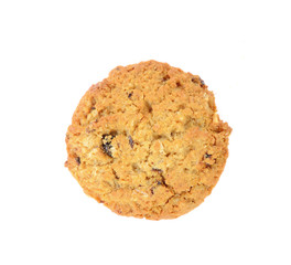 Chocolate chip cookies isolated on white background