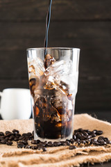 Iced coffee with milk