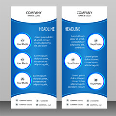 Roll-up banner template for advertising.
