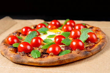 tasty pizza on a the table