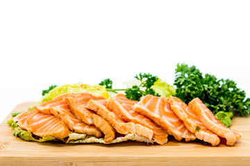 Salmon Tataki Japanese food salmon fillet