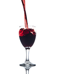 pouring red water