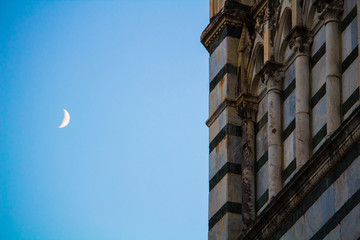 Baptistery in tuscany at night