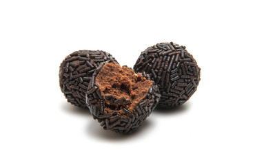 Chocolate truffle isolated
