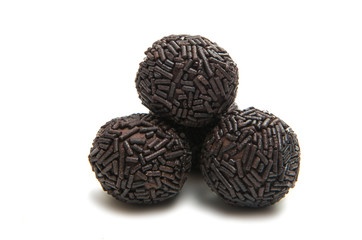 Chocolate truffle isolated