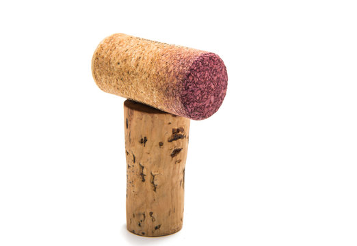 Wine cork isolated