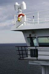 deckhouse of ship against the sea © Mikhail Olykainen