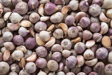 Prepared dry garlic for cooking