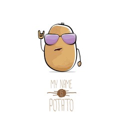 vector funny cartoon cute brown potato