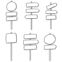 vector set of direction post © olllikeballoon