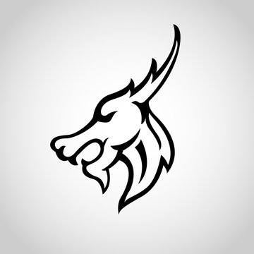 Dragon logo vector icon design