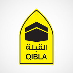 Qibla sign vector illustrator