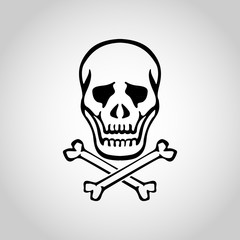 skull logo vector icon design