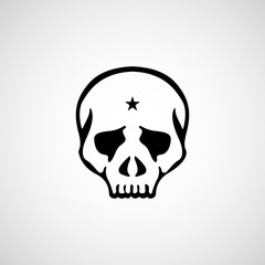 skull logo vector icon design