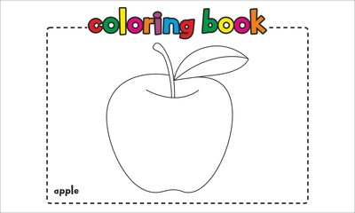 Fototapeta premium Apple Coloring Book