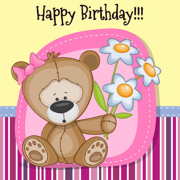 Greeting card Cute Teddy Bear