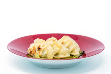 Chinese food Fried dumplings on plate