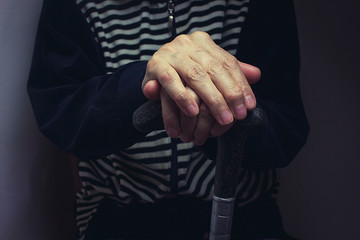 Hands of the old woman