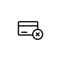 remove card line black icon