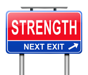 Strength sign concept.