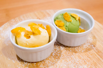 Honey Santos Bread and honey ice cream