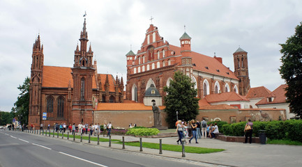The Church of St. Anne and the Church of St. Francis of Assisi, Vilnius, Lithuania