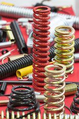 Multicolored metal of different sizes car springs 