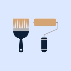 paint roller and paint brush
