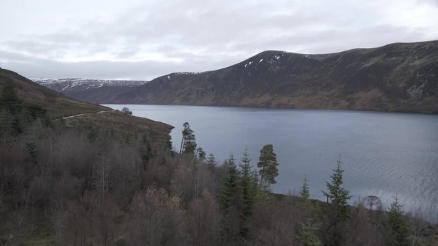 Aerial 8 of Loch Glass in Dingwall, Scotland
