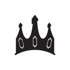 Isolated silhouette of a crown, Vector illustration