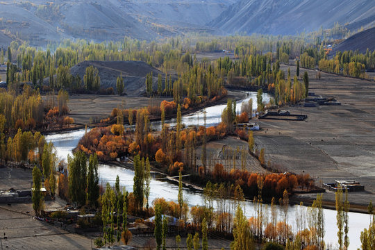 Autumnal View of Phandar Lake