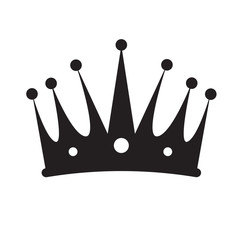 Isolated silhouette of a crown, Vector illustration