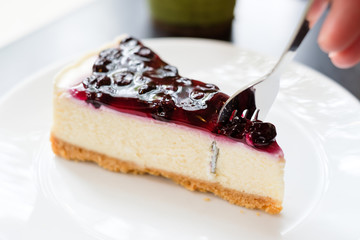 Delicious Sweet Blueberry Cheesecake