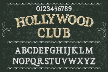 Font.Typeface. Script.handcrafted vector