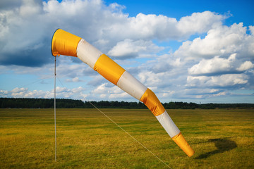 Orange and white windsock
