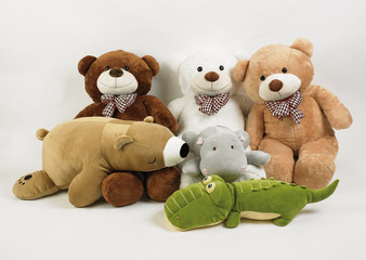 Big bears and friends isolated