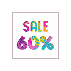 Sale 60% off color quote for business discount