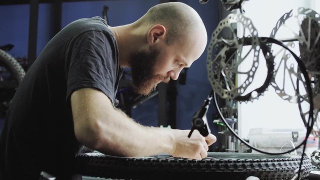 Sale and repair of bicycles.