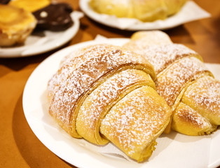 Stuffed Croissant in the Coffee Table ready to eat.