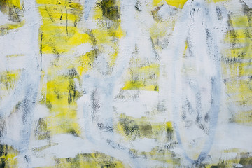 Graffiti paint covering side of delivery truck