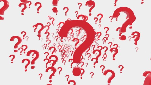 Red question marks. (loop ready)