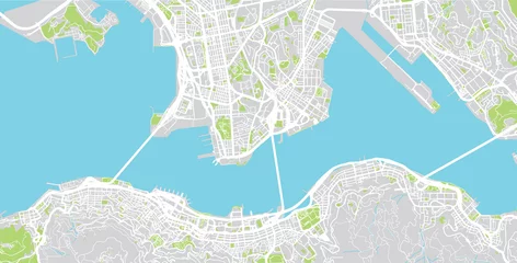Foto op Plexiglas Urban city map of Hong Kong © ink drop