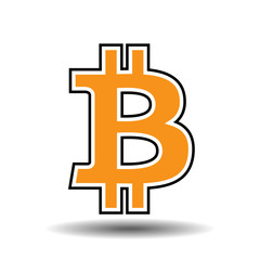 Bitcoin icon vector illustration